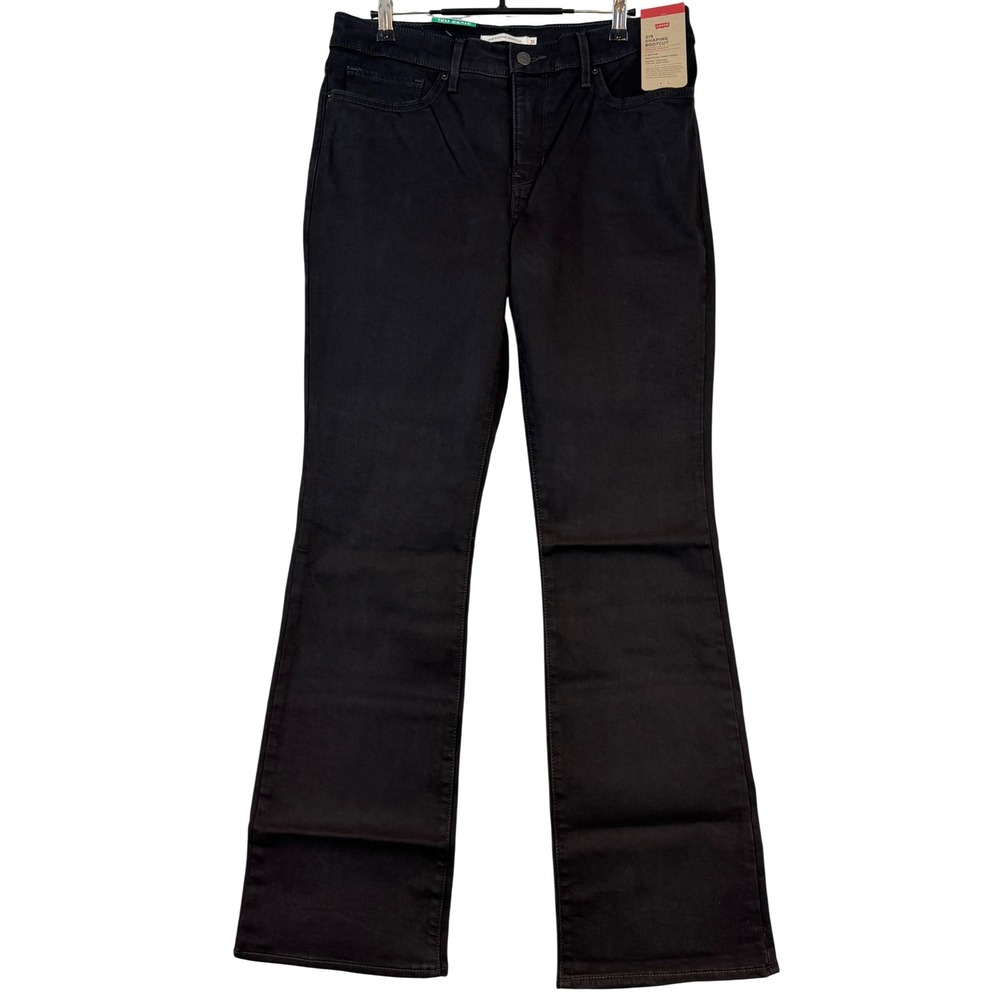 Levis 315 Shaping Bootcut Jeans Women 31x32 Black Mid Rise Tummy Slimming Casual